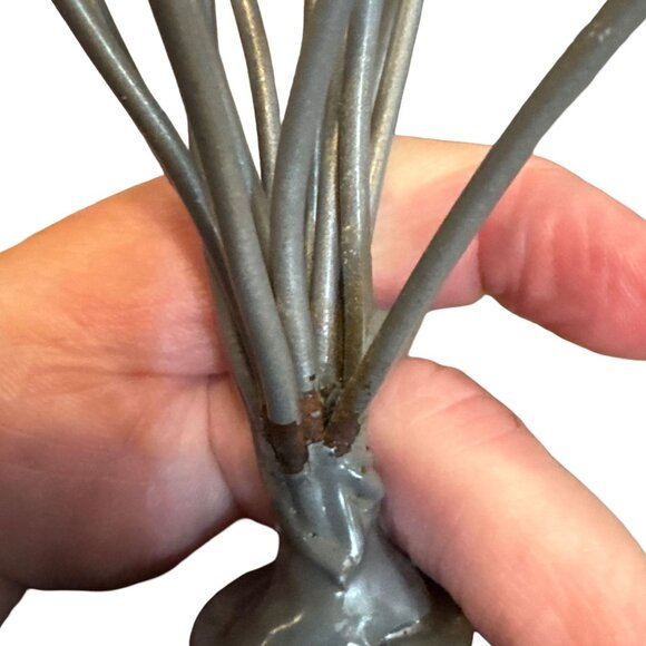 Vintage Metal Star Photo/Note Holder With Tiered Base - 18" Tall Rustic Gray Fin - Picture 7 of 7